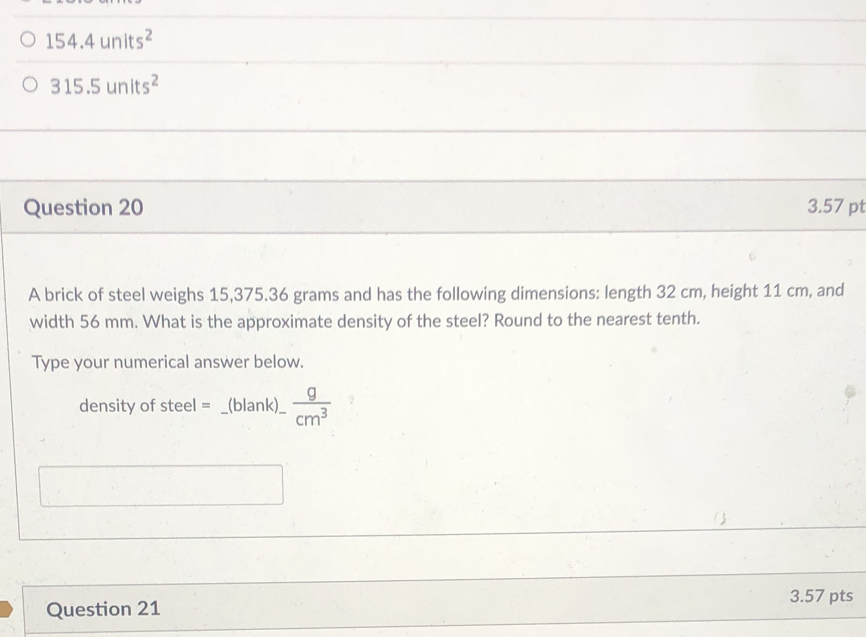 please help O 154.4 units O 315.5 units Question