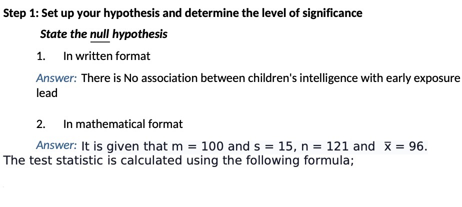 Step 1: Set up your hypothesis and determine the