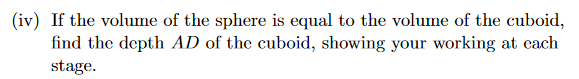 D 22 cm B A r=12 cm 44 cm C(iv) H the volume of
