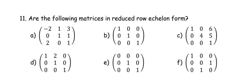 please help this linear algebra with clear stepss