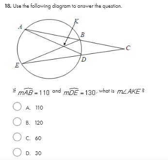 18. Use the following diagram to answer the