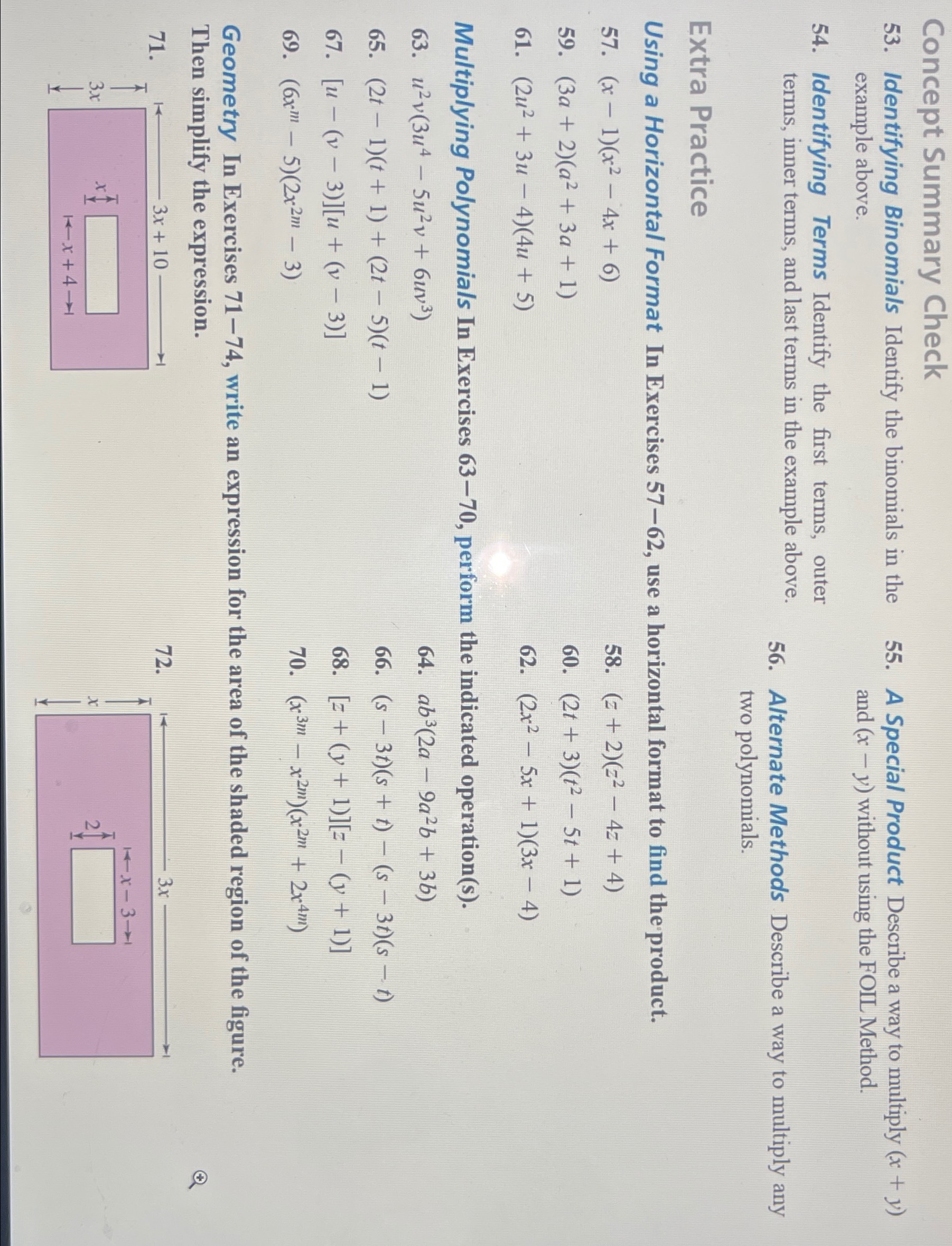 Concept Summary Check 53. Identifying Binomials