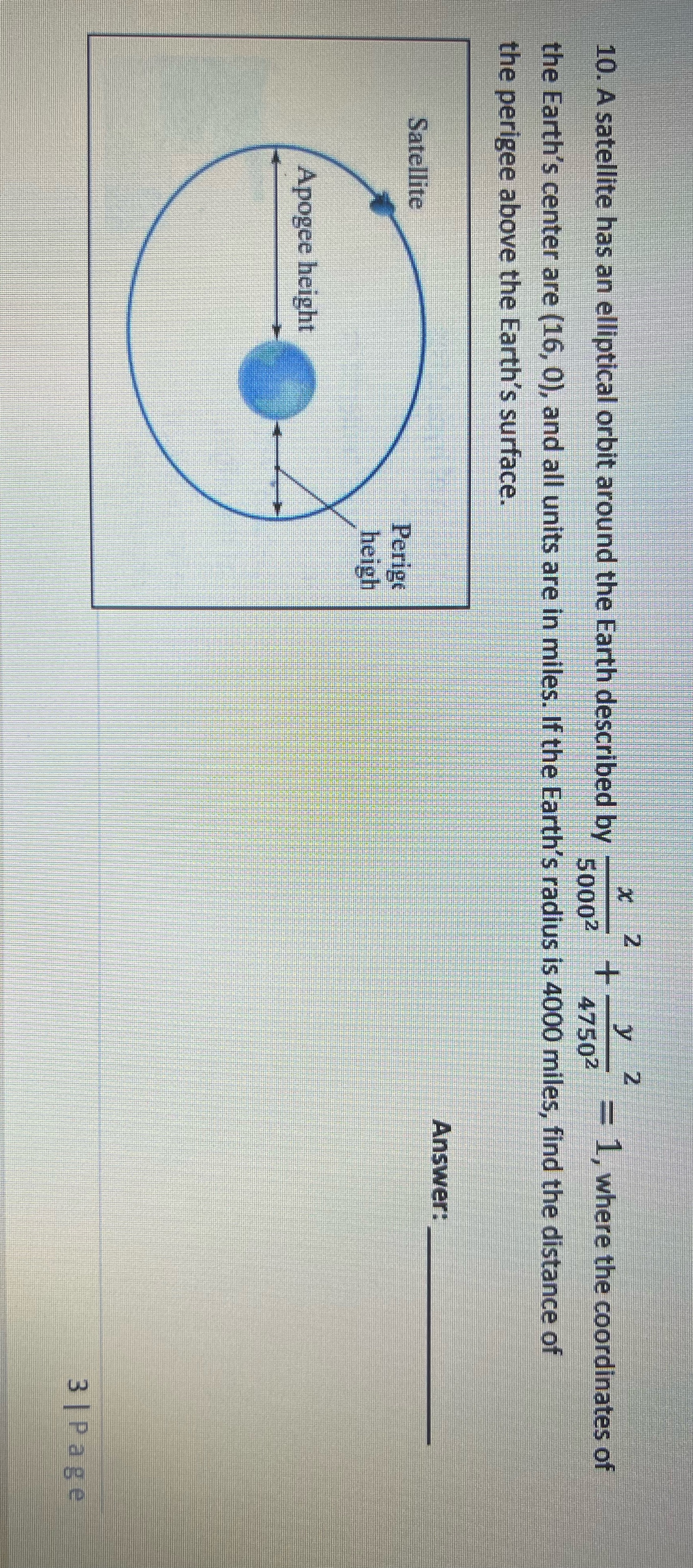 11. Find the formula for the hyperbola with foci