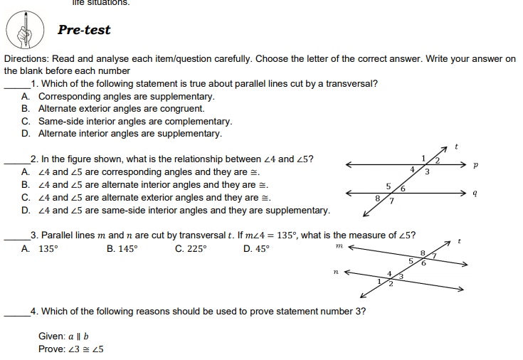 CHOOSE THE CORRECT ANSWER. D. 23 and 26 6. Which