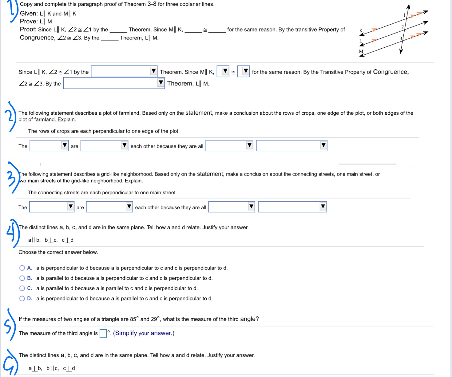 1 Copy and oomplete this paragraph proof of