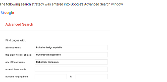 The following set of results was retrieved from