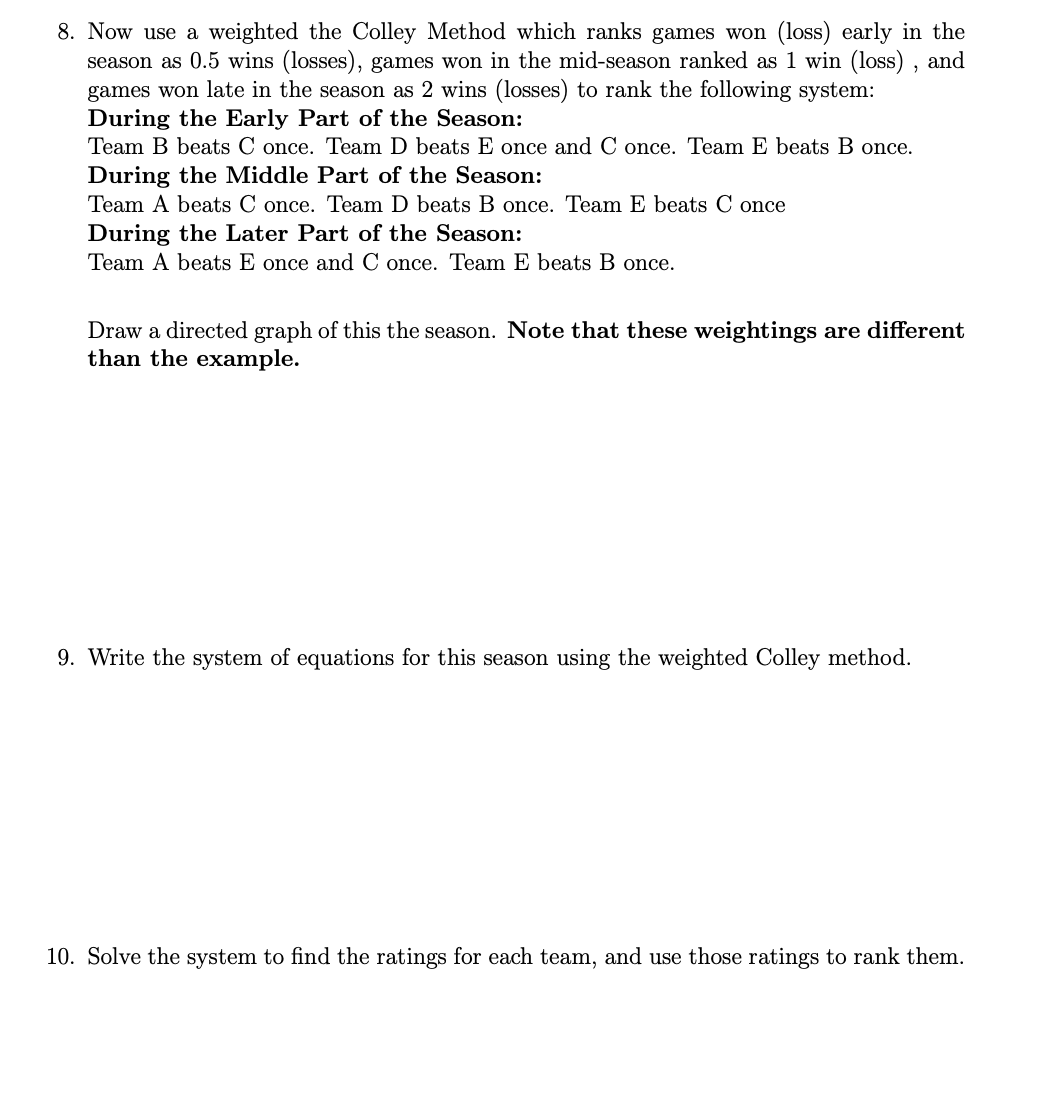 I need help with this linear algebra 8. Now use a