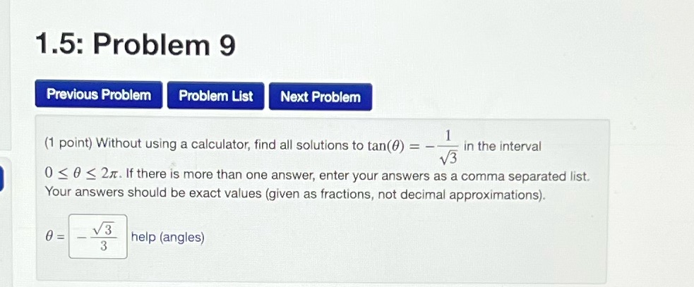1.5: Problem 9 Previous Problem Problem List Next