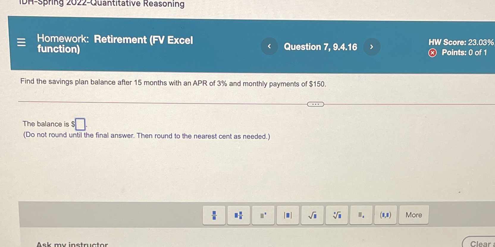 IDH-Spring 2022-Quantitative Reasoning E