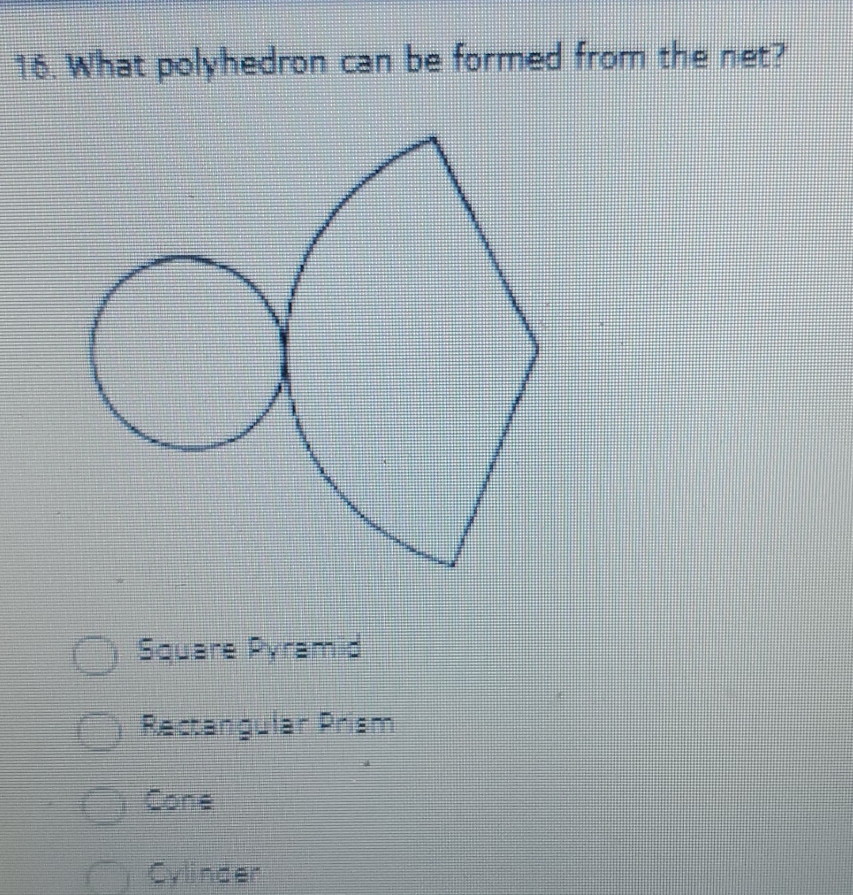 what polyhedron can be formed from the net 16.