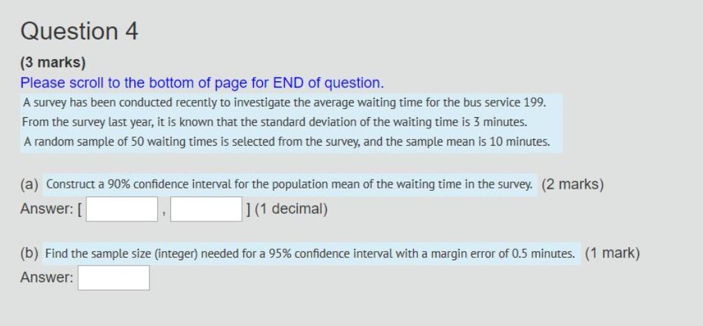 Question 4 (3 marks) Please scroll to the bottom
