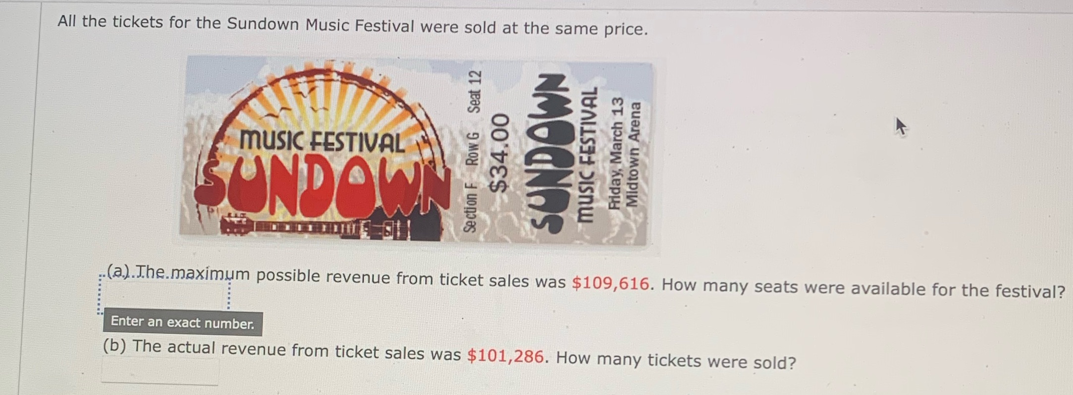 How do I find the maximum revenue and the actual