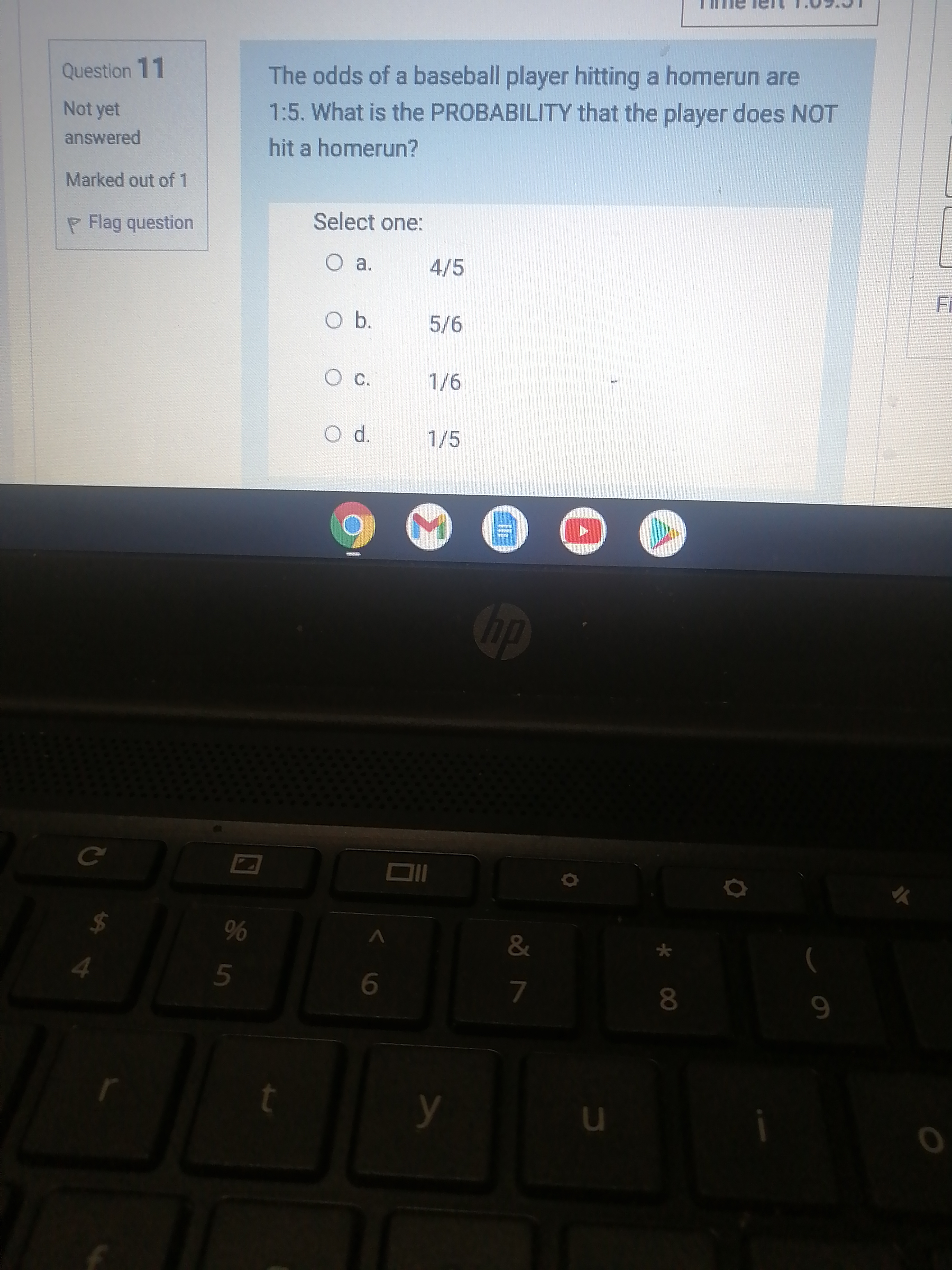 Time left 1:10:06 uestion 10 How many EVEN