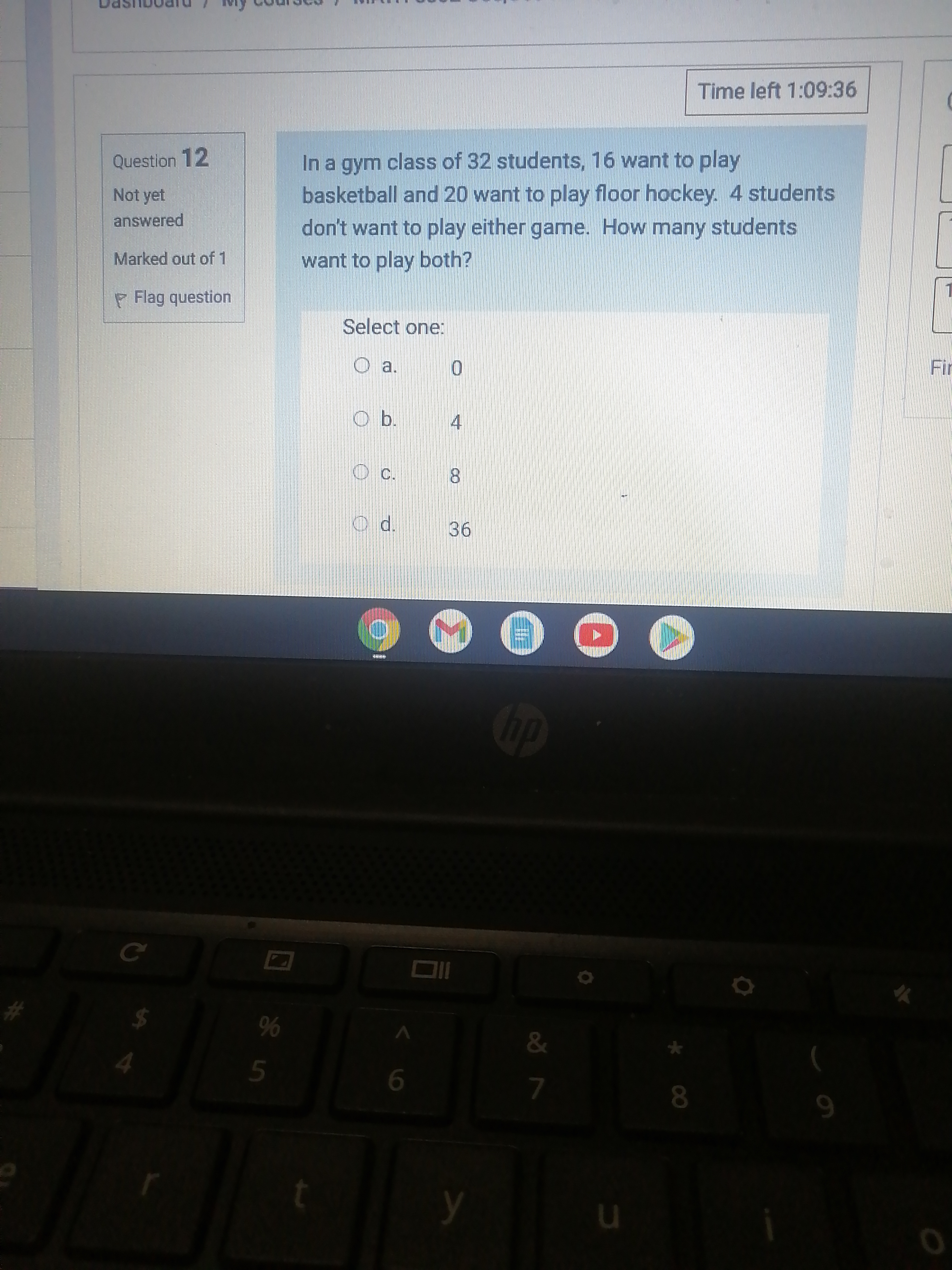 Time left 1:10:06 uestion 10 How many EVEN