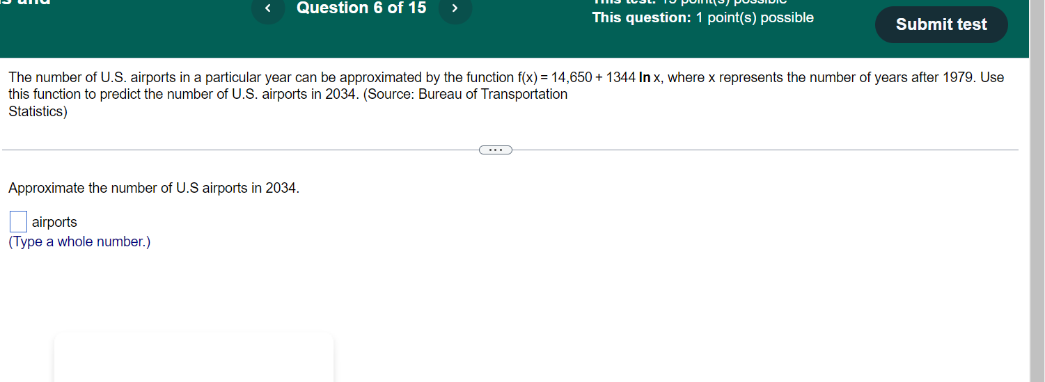 < Question 6 of 15  style=