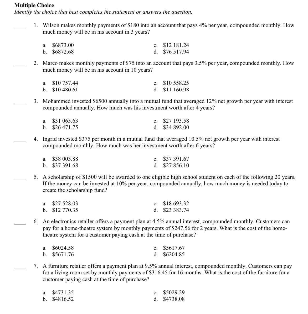 Can someone please help me Multiple Choice