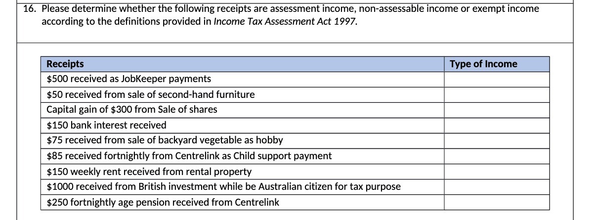 16. Please determine whether the following