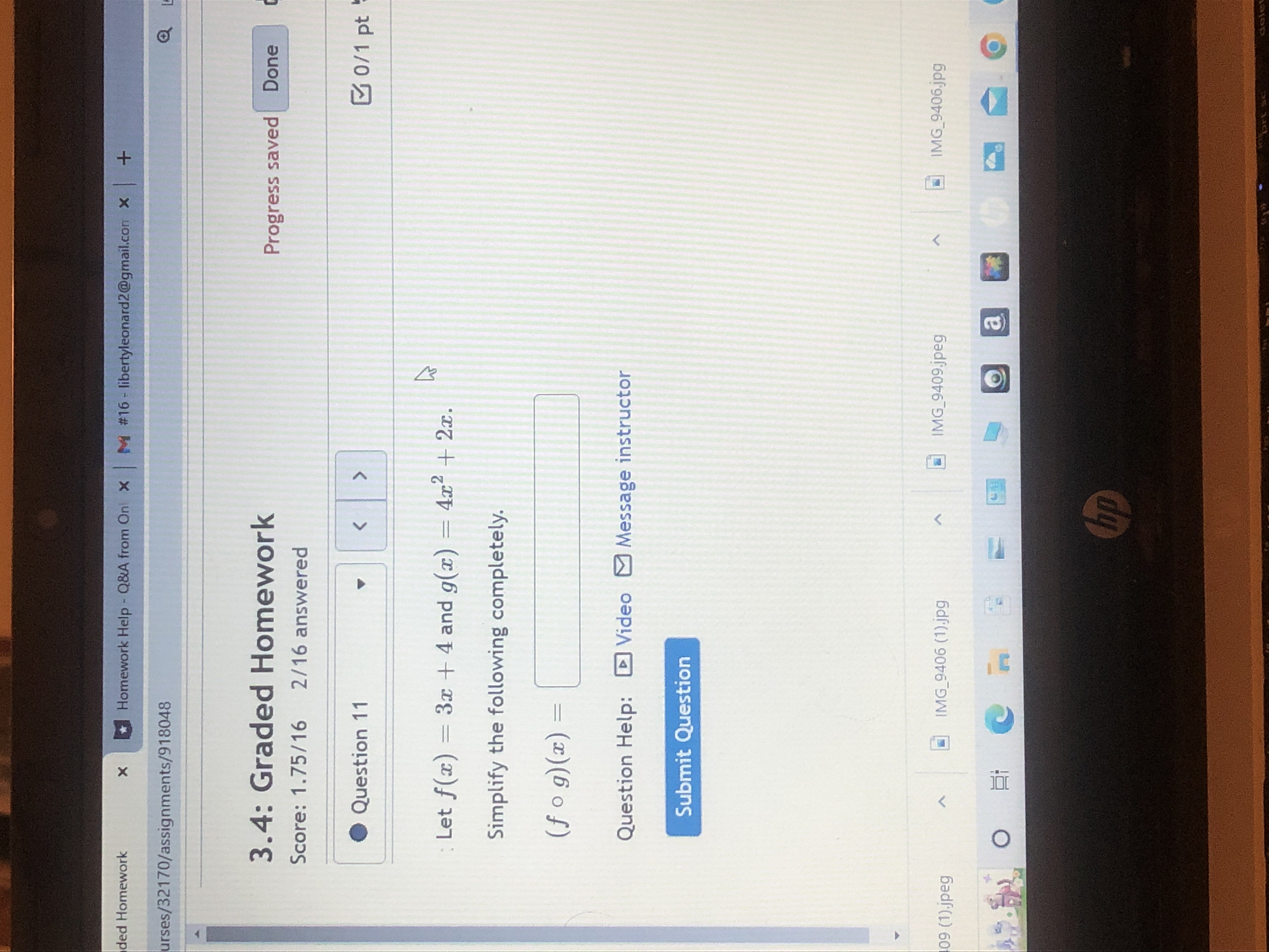 ded Homework X Homework Help - Q&A from On x M