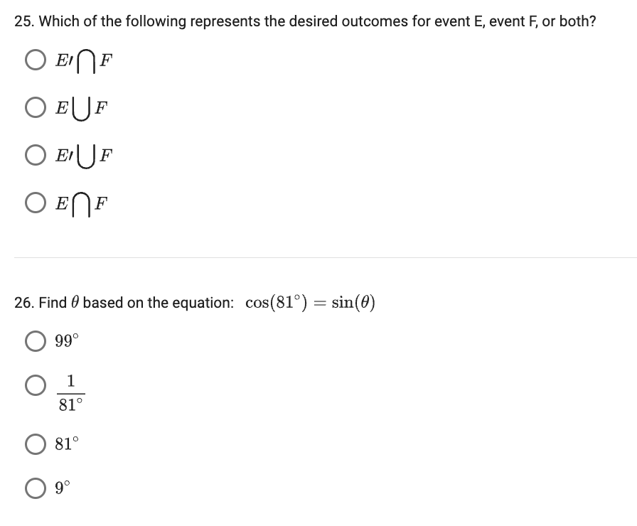 21. Find the area of a sector with a central
