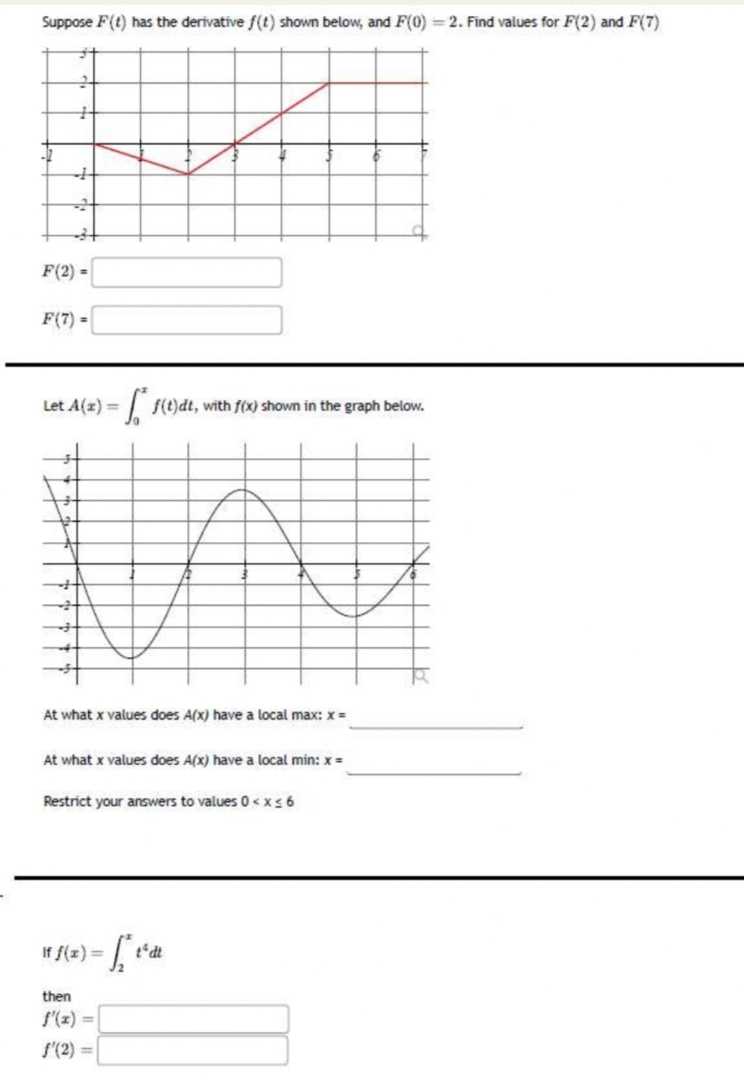 Need Asap with All Correct Answers Suppose F(t)
