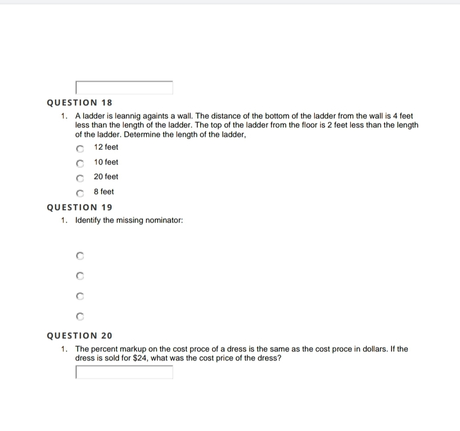 QUESTION 1 1 . Simplify the rational expression.