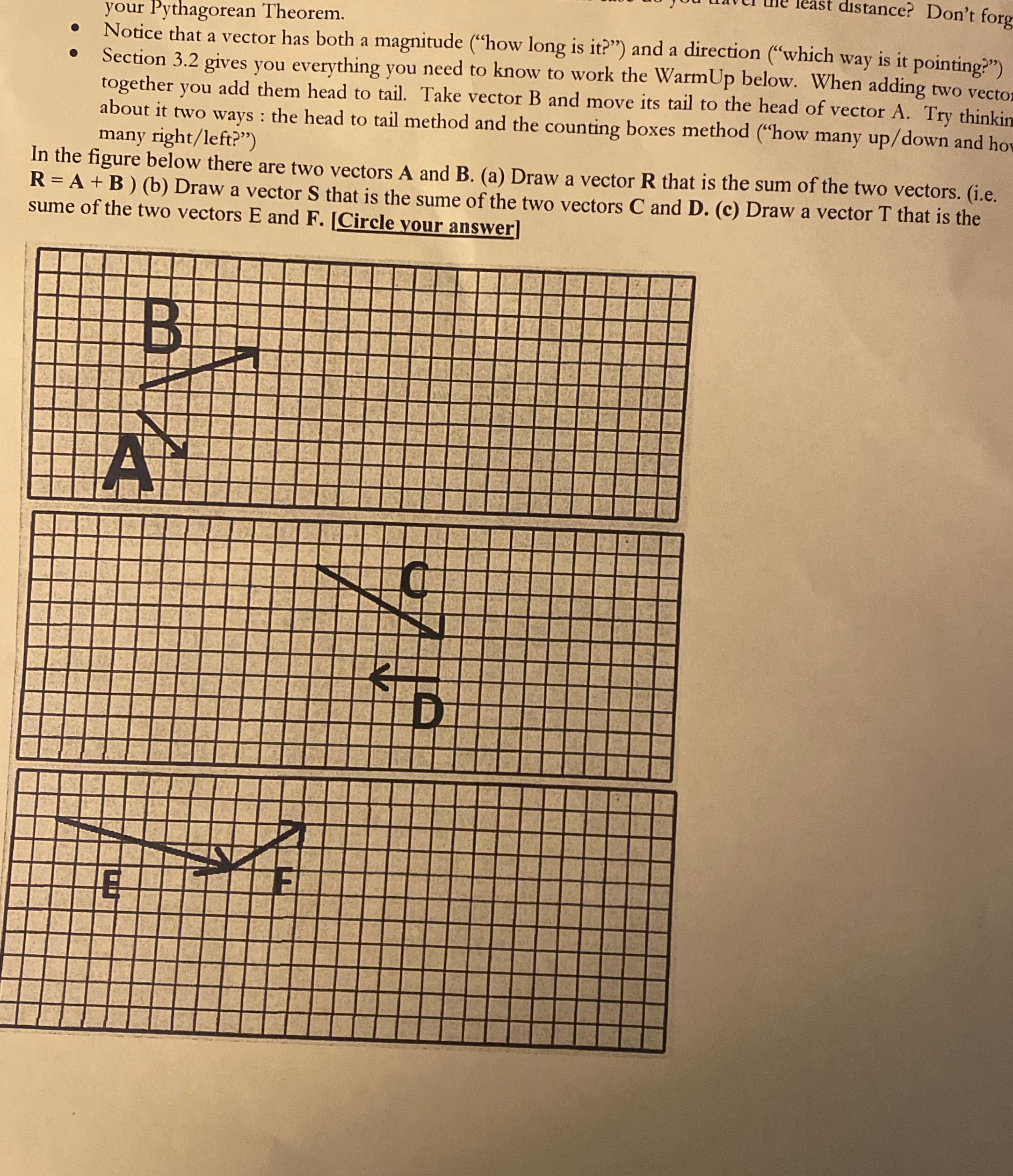 draw and clear description please distance?