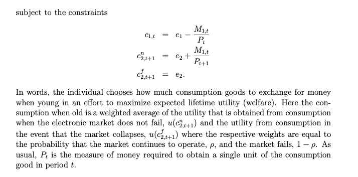 Consider our twoperiod DLG model of a monetary
