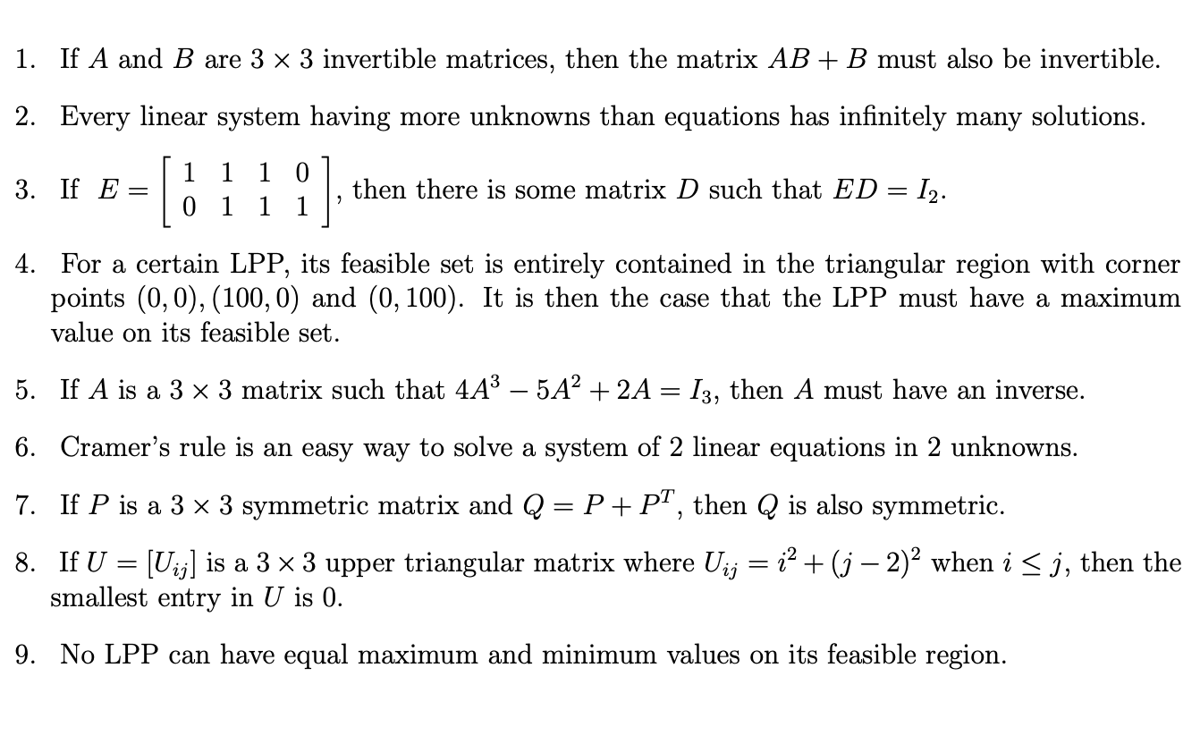 Refer to the following: 5. 6. 7. 8. If A and B