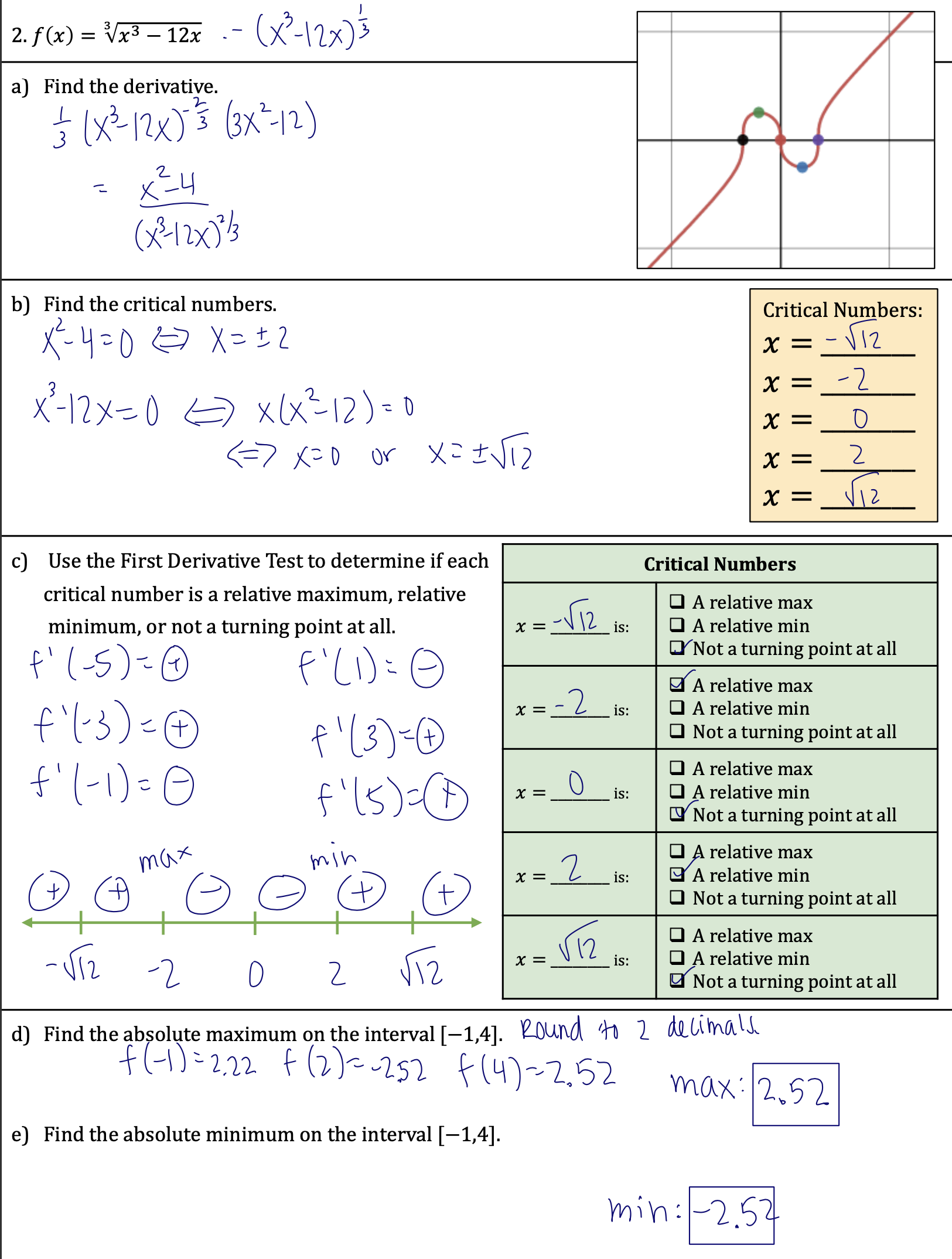 Calculus : I have already done the first part and