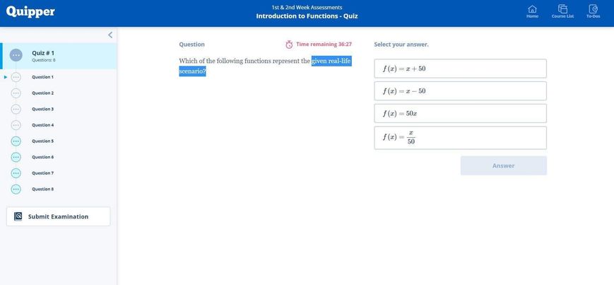Quipper 1st & and Work Assessments Introduction