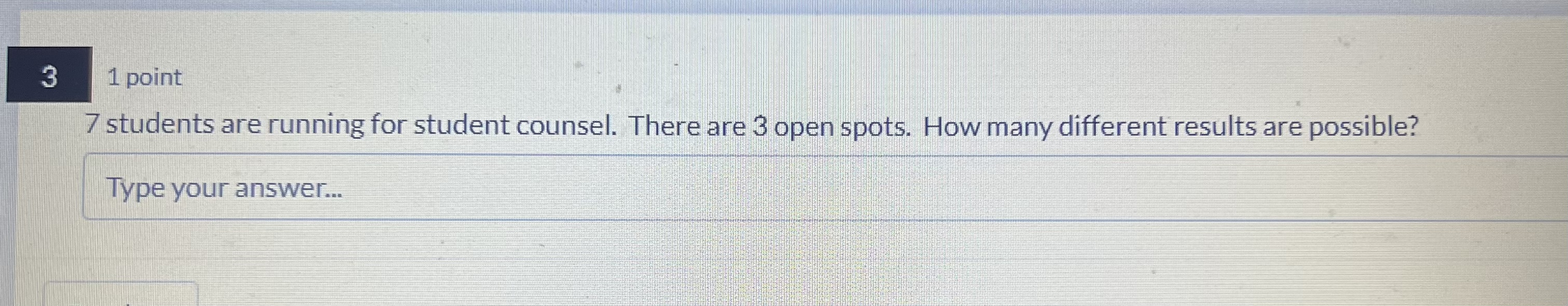 Hi so this is a combinations quiz and I'm