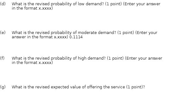 What is the revised probability of low demand? (1