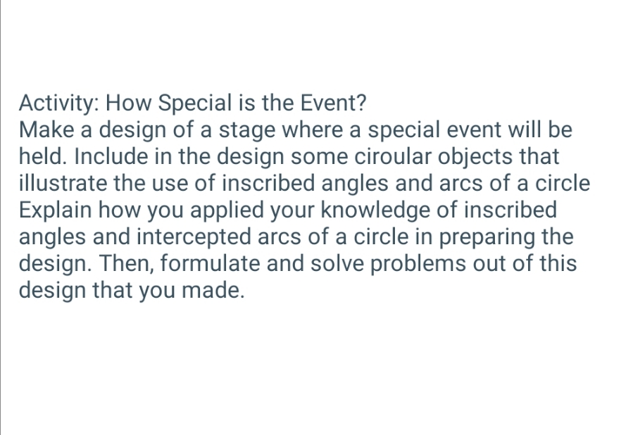 kindly help me with this activity Activity: How