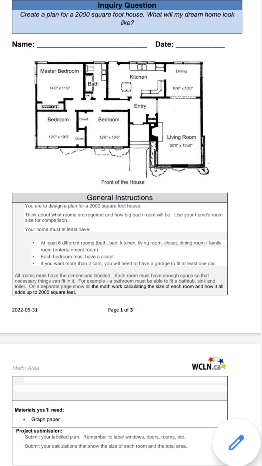 How to calculate the dimensions for each room for
