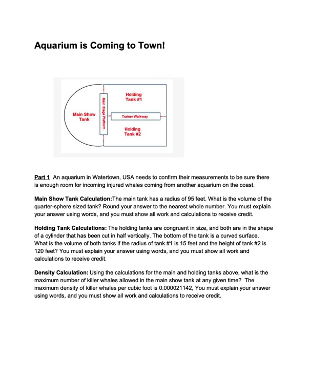 Part 2 Let's design a new tank. The new tank