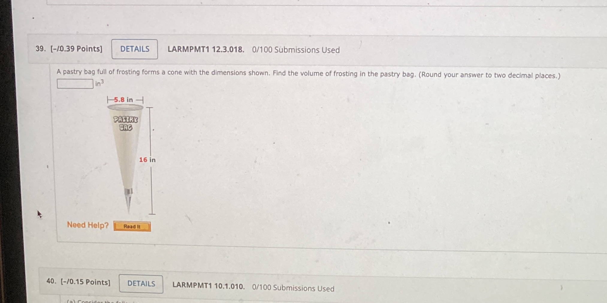 39. [-/0.39 Points] DETAILS LARMPMT1 12.3.018.