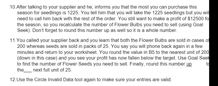 10.After talking to your supplier and he, informs