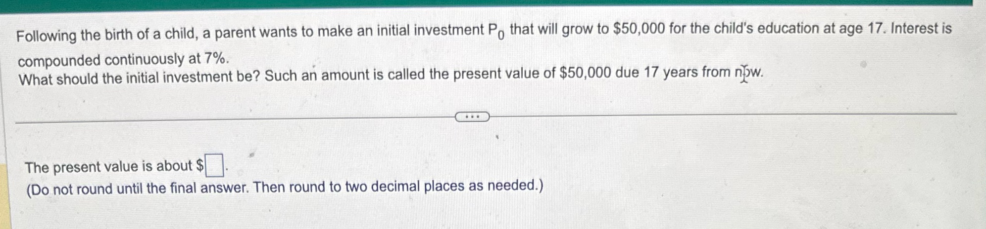 w Following the birth of a child, a parent wants