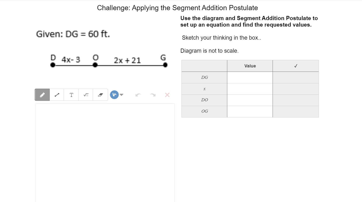 Challenge: Applying the Segment Addition