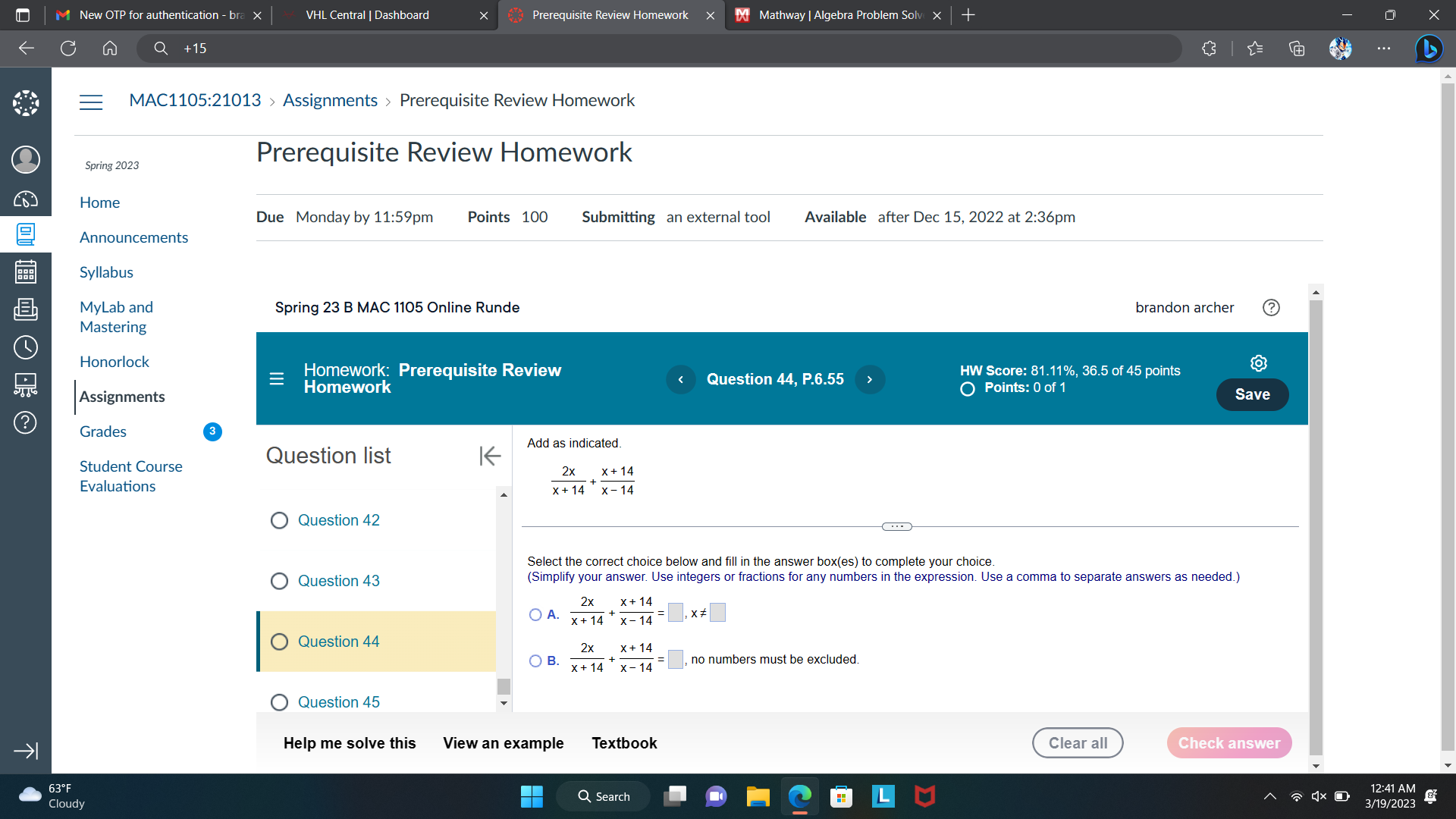 M New OTP for authentication - bra x VHL Central