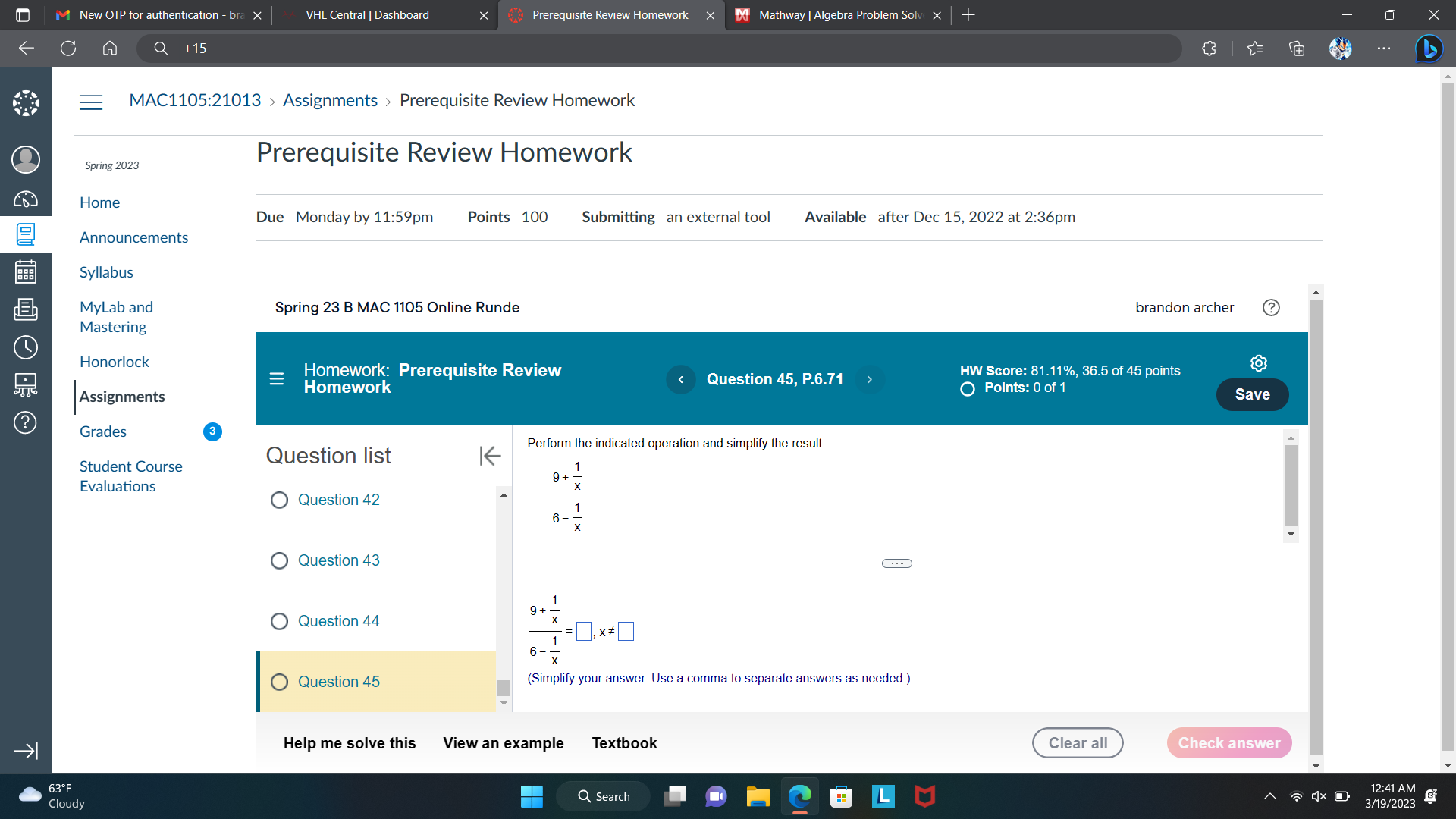 M New OTP for authentication - bra x VHL Central