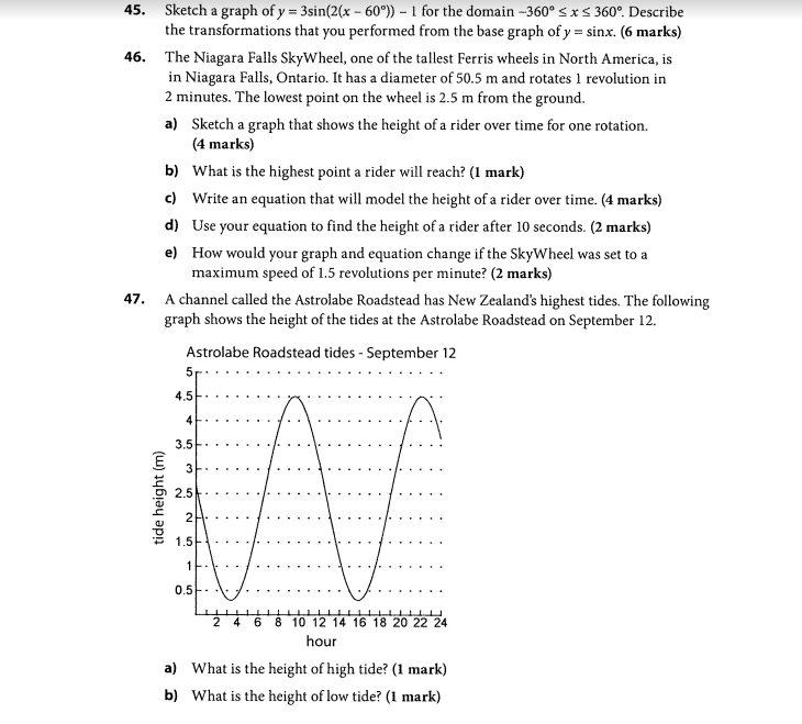 i need help with this 45. Sketch a graph of y =