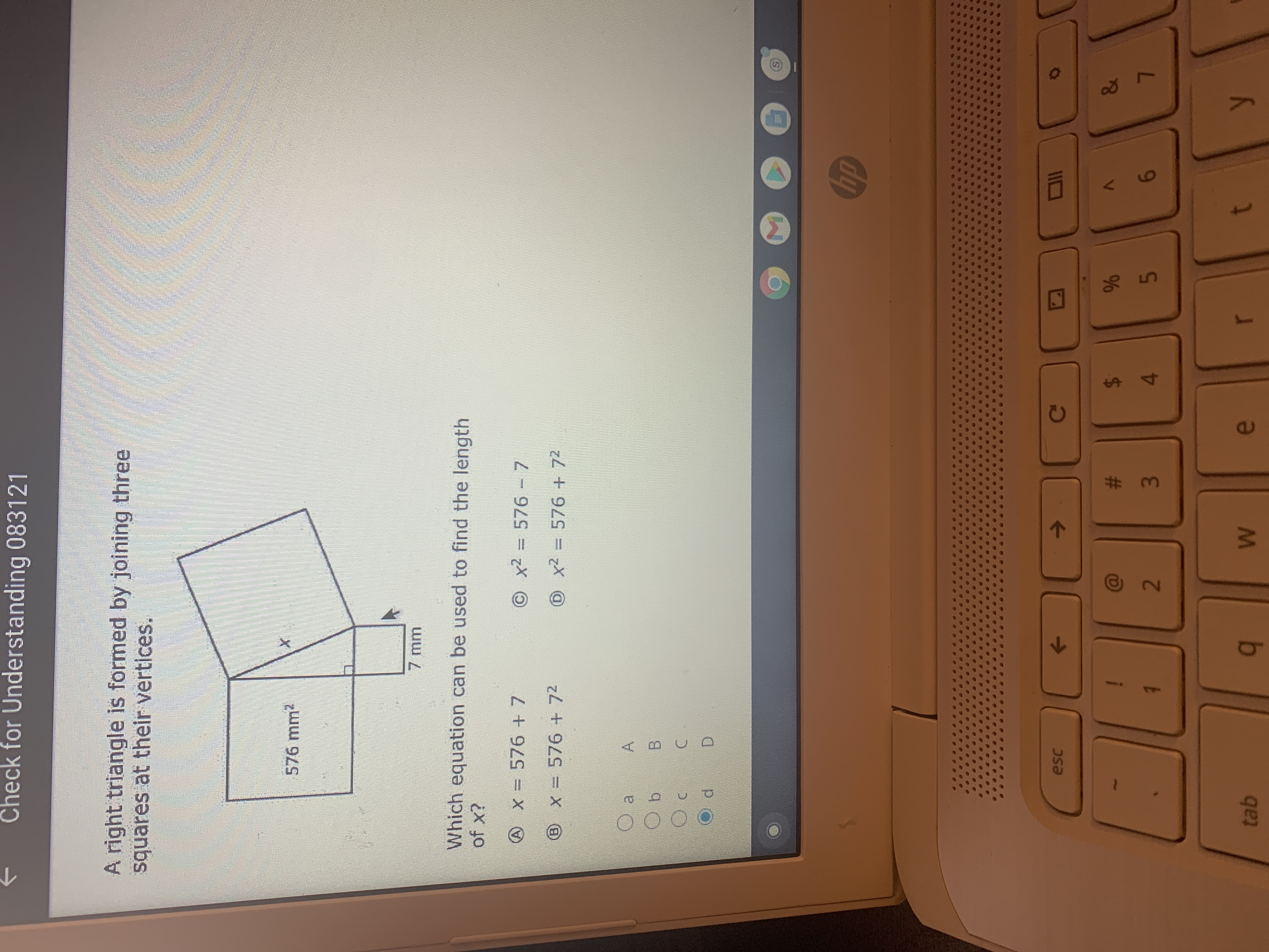 F Check for Understanding 083121 A right triangle