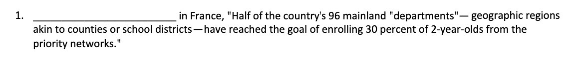 in France, "Half of the country