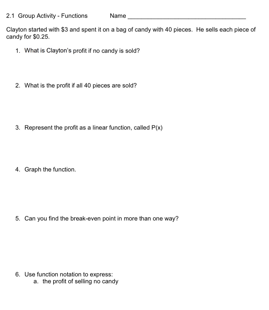 2.1 Group Activity - Functions Name Clayton