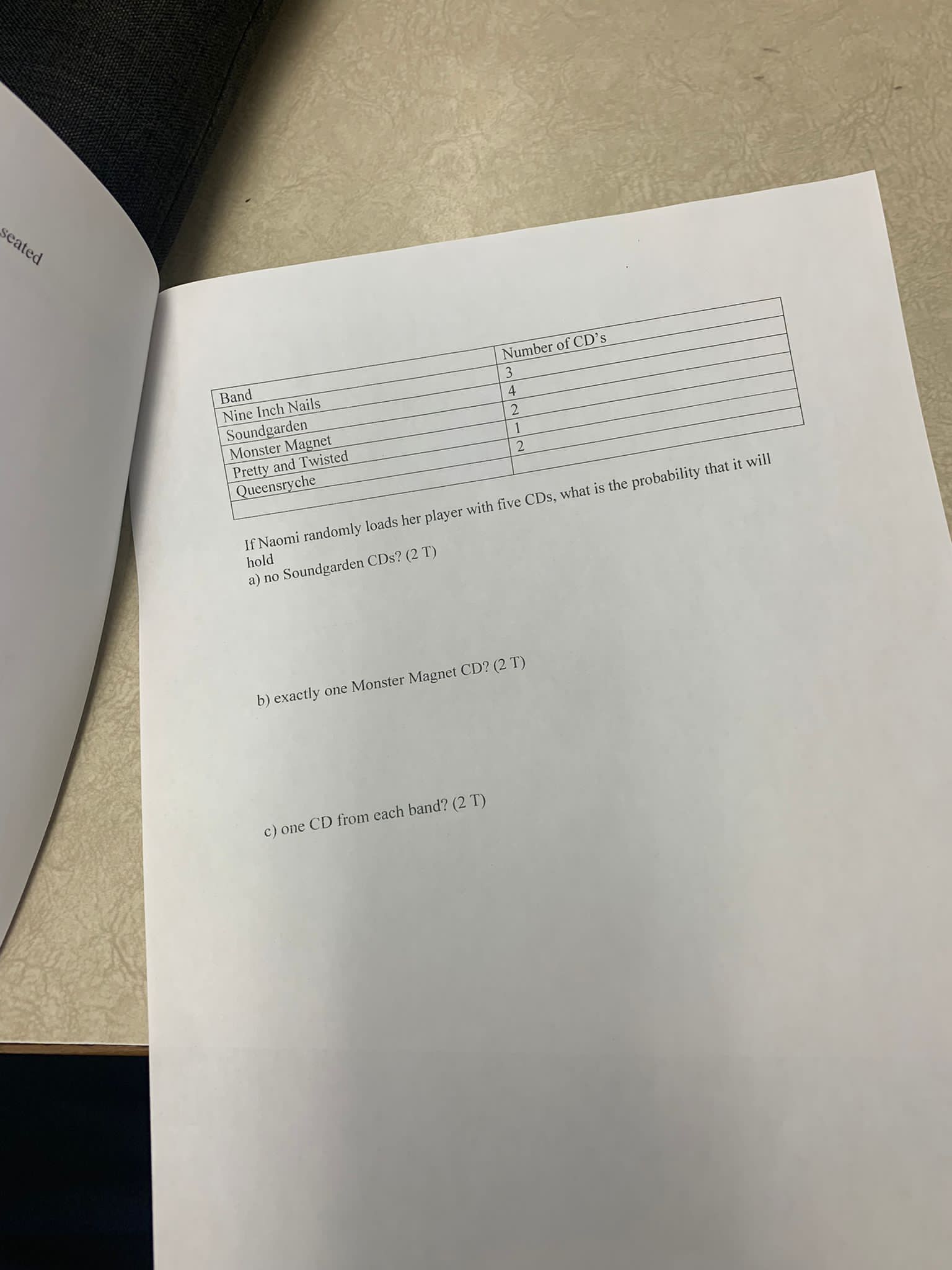 \f\f\f\fTest Cha ter 6 l. A jumbled desk drawer