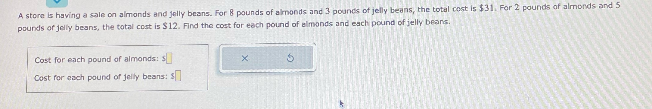 A store is having a sale on almonds and jelly