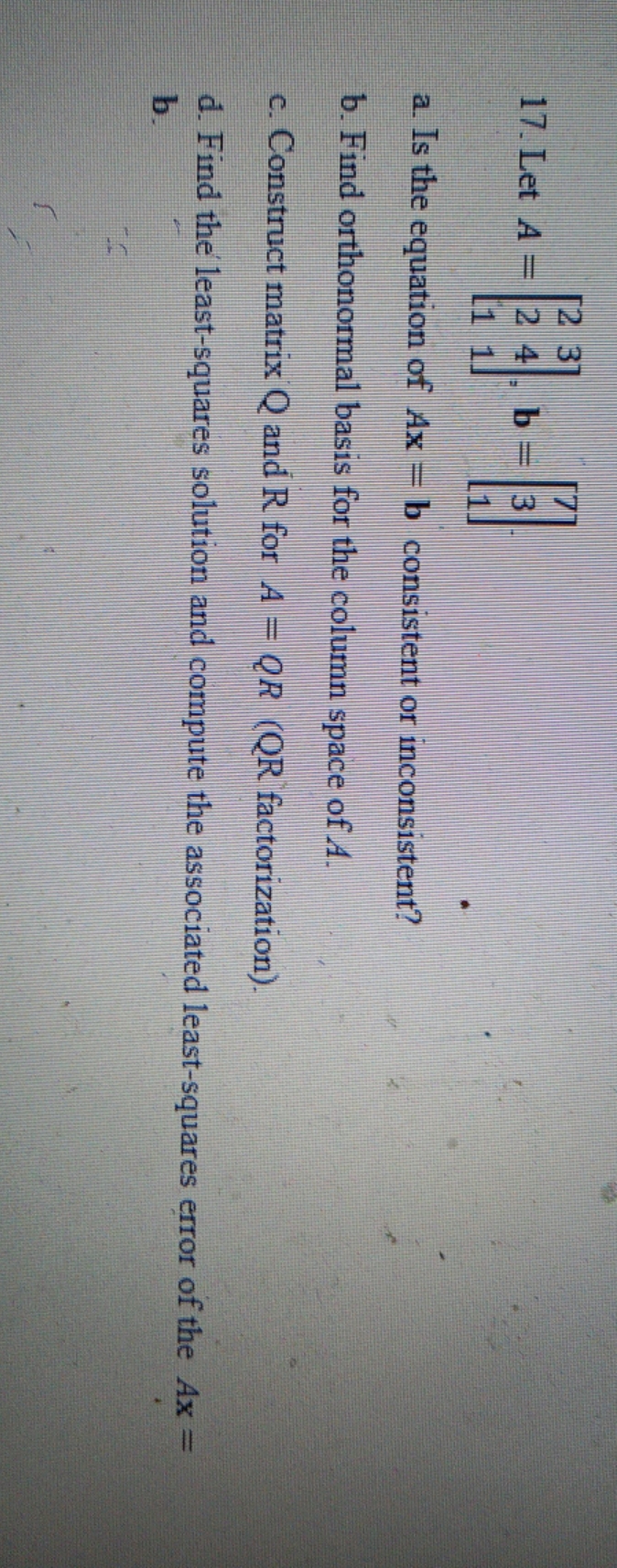 please solve as soon as posible. 17. Let A m a.