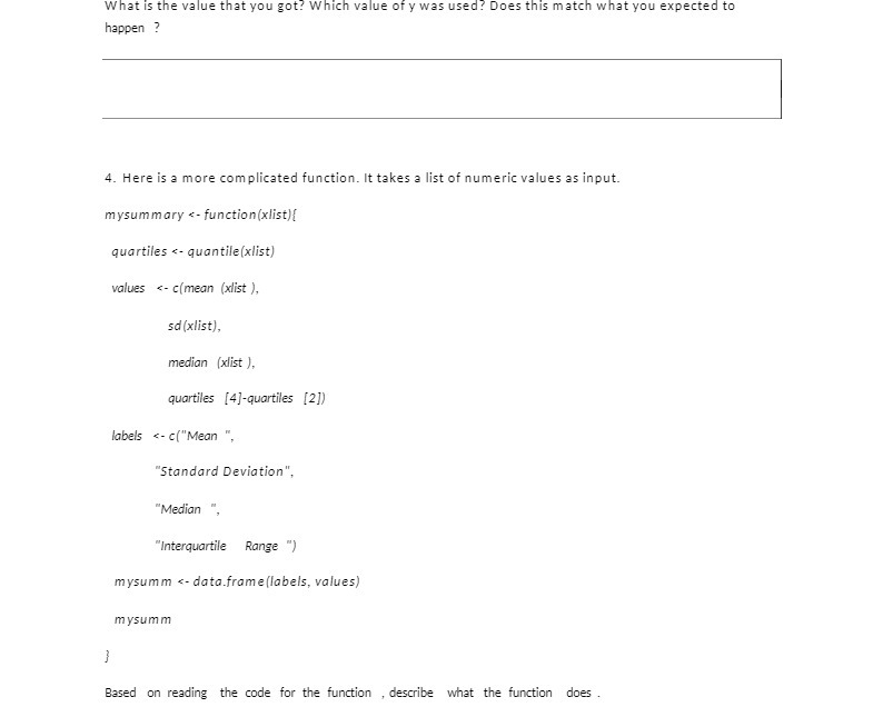 What is the value that you got? Which value of y