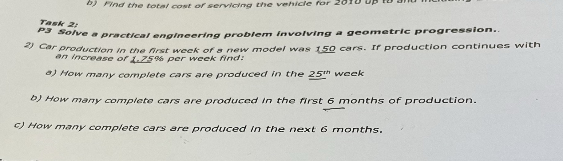 Can you please complete task 2 for me thank you a